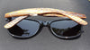 Zebrawood Sunglasses, Stars and Bars With Wooden Case, Polarized,