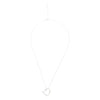 14K Silver Plated Necklace Love Heart Pave Pendant Necklace