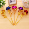 24K Foil Plated Rose Gold Rose Wedding Decoration Flower Valentine's Day Gift Lover's Rose Artificial Only