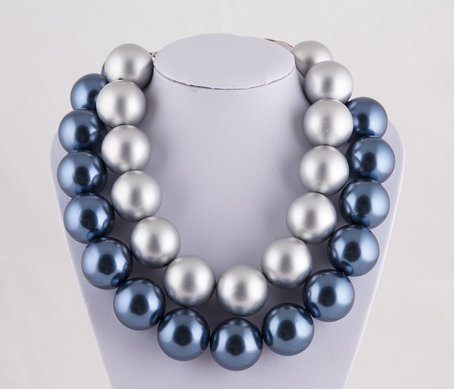 Huge faux pearl necklace gift 30mm large pearl statement necklace gift