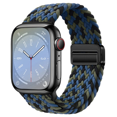 For Apple Watch Ultra 2 49mm Nylon Woven Magnetic Fold Buckle Watch