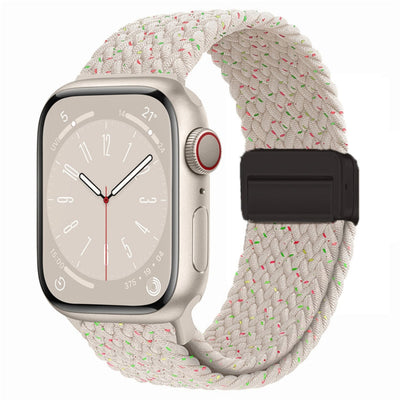 For Apple Watch Ultra 2 49mm Nylon Woven Magnetic Fold Buckle Watch