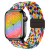 For Apple Watch Series 9 41mm Nylon Woven Magnetic Fold Buckle Watch