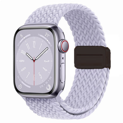 For Apple Watch Series 4 44mm Nylon Woven Magnetic Fold Buckle Watch