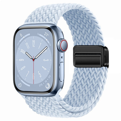 For Apple Watch Series 4 44mm Nylon Woven Magnetic Fold Buckle Watch