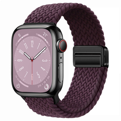 For Apple Watch Series 3 38mm Nylon Woven Magnetic Fold Buckle Watch