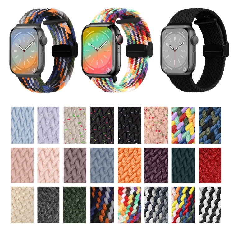 For Apple Watch Series 9 41mm Nylon Woven Magnetic Fold Buckle Watch