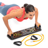 Push-Up Board with Resistance Bands and Exercise Guide Pulsher