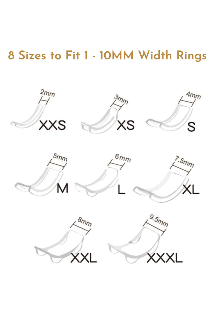 Silicone Invisible Ring Size Adjuster ( Set of 8 Pieces )